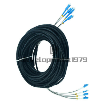 20M Field Outdoor LC-SC UPC Cable 4 Strand 9/125 SingleMode Fiber Patch ...