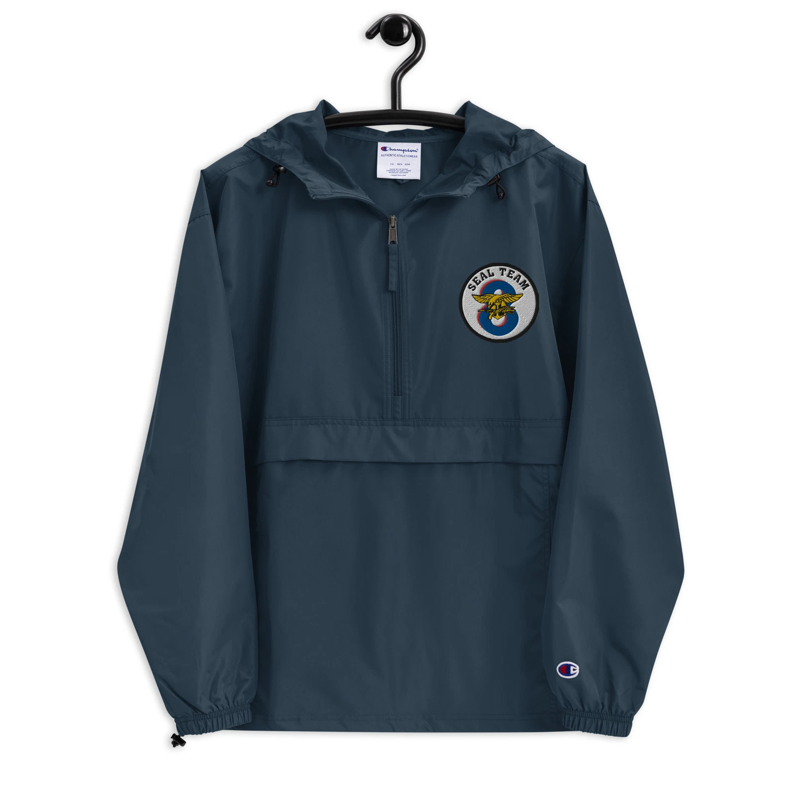 Navy Seal Team 8 Embroidered Champion Packable Jacket