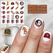 Florida State FSU Waterslide Nail Decals Set Of 50  Instructions & Bonus