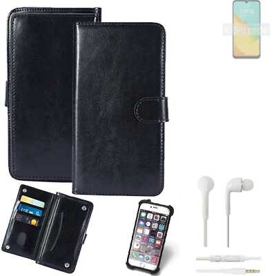Handy Hülle für ZTE Blade V10 Vita + Earphones Flip Case Schutzhülle Klapp Ta