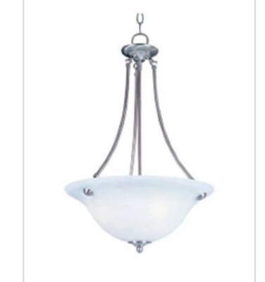 Maxim 2682MRSN Malaga 3-light Invert Bowl Pendant Satin Nickel **NEW**