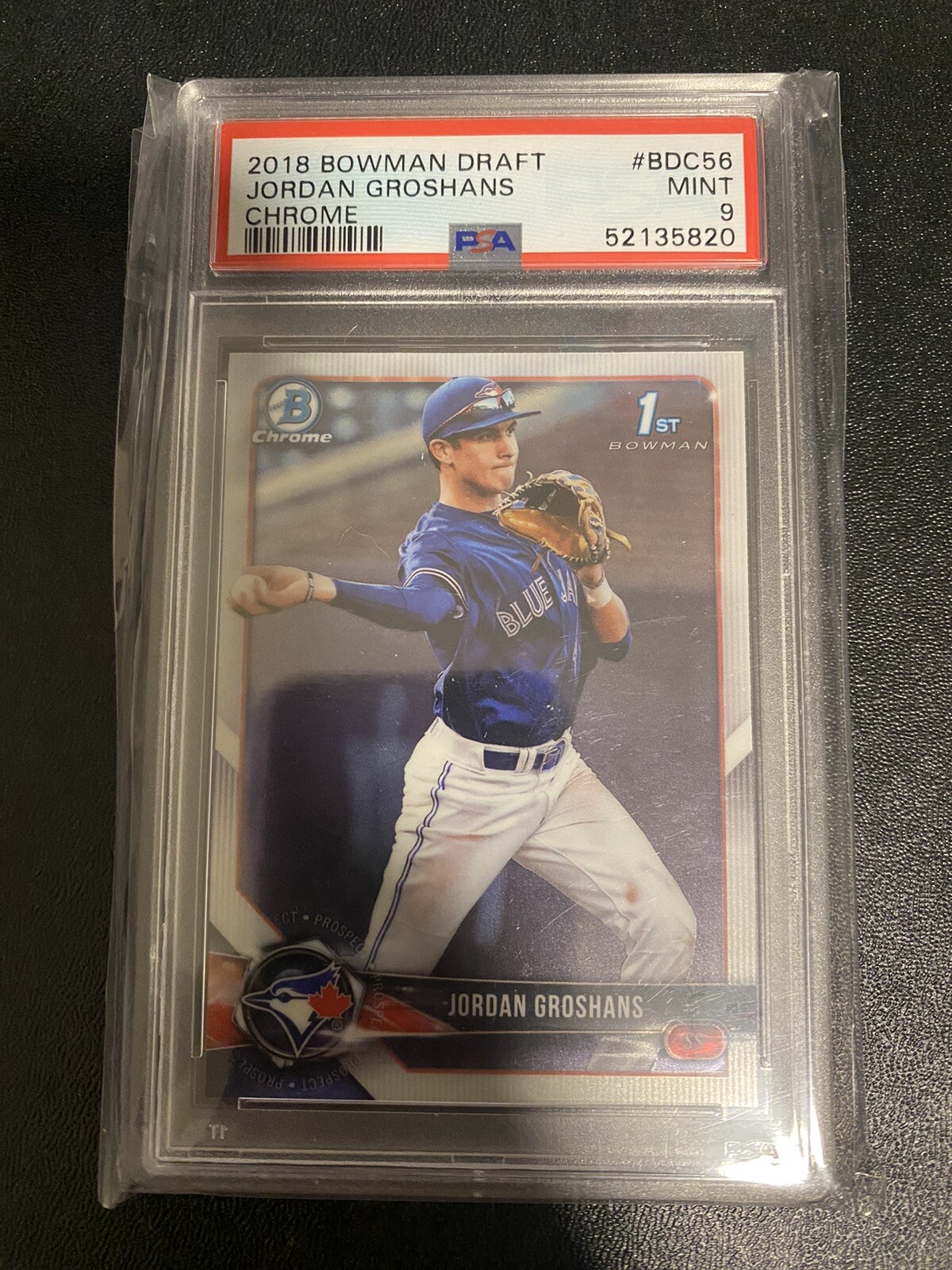 2018 Bowman Draft Jordan Groshans Chrome #BDC-56 Refractor PSA 9