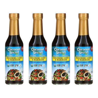 Coconut Secret, (4 Pack) The Original Coconut Aminos, Soy-Free Seasoning Sauce,