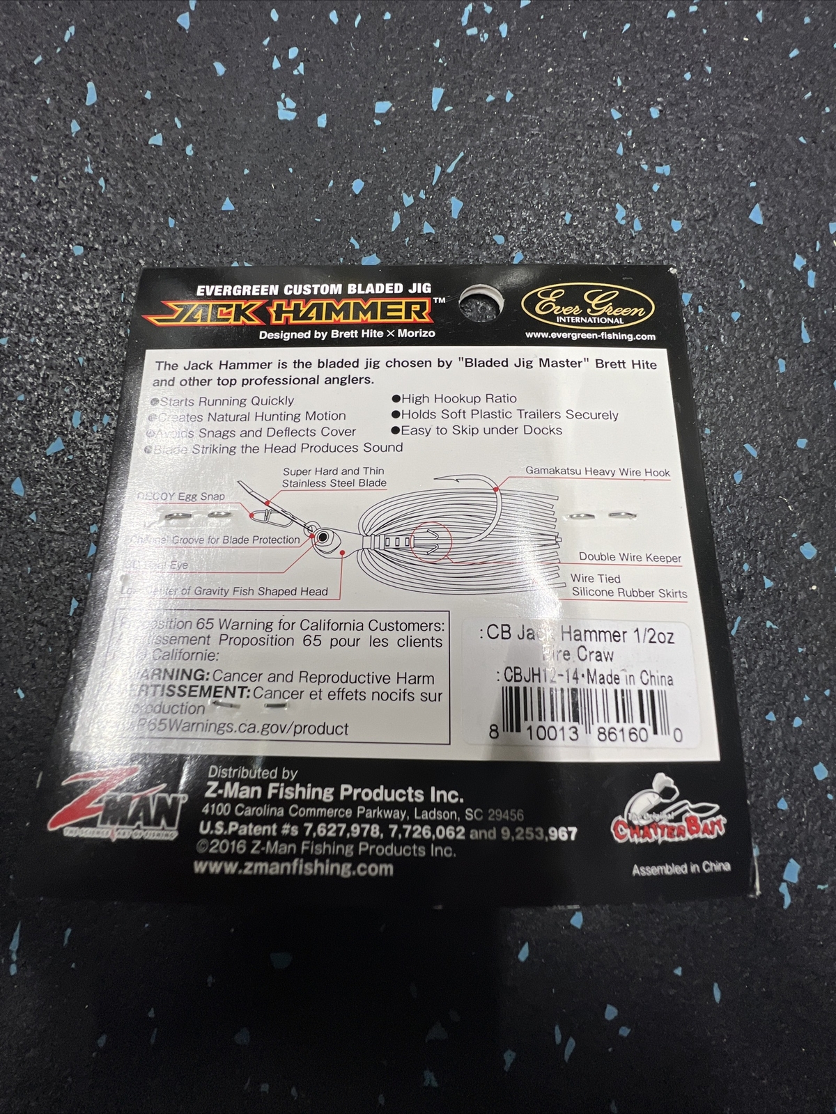 Z-Man Chatterbait Jack Hammer 1/2 Oz - Image 2