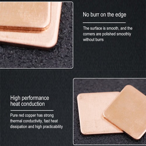 10PCS Pure Copper Heat Sink Radiator For Computer CPU 0.1-2MM 15*15/20*20mm - Picture 11 of 28