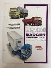 Leyland Badger Freightline Brochure Classic Commercial Power Plus Series 1964