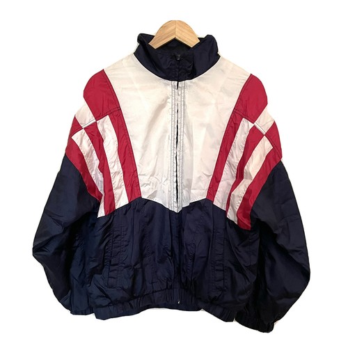 red white windbreaker