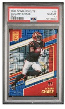 2021 Panini Donruss Elite Blue  Ja’marr Chase  #5/10 PSA 10 Bengals Pop 2