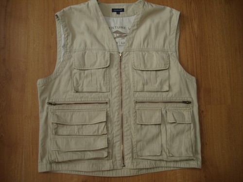 GILET VINTAGE GANT EN COTON BEIGE - TAILLE XL - Imagen 10 de 15
