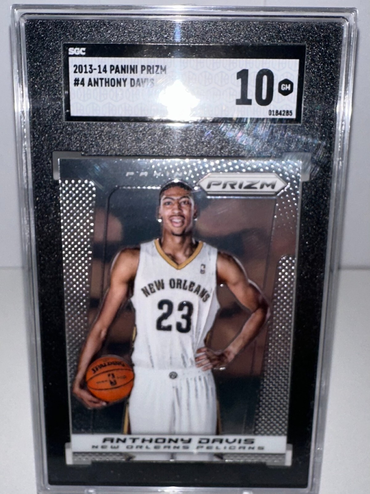 2013-14 PANINI PRIZM - ANTHONY DAVIS - 2ND YEAR - CARD #4 - SGC 10 GEM MINT HOT