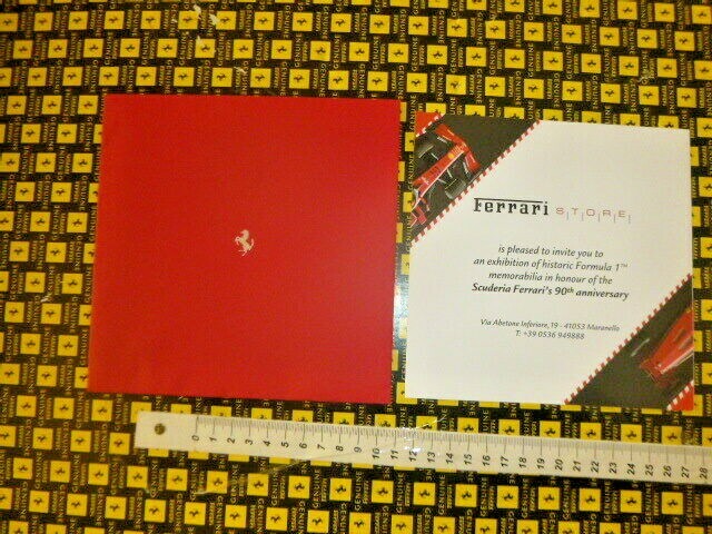 Scuderia Ferrari's 90th anniversary, invite FERRARI STORE