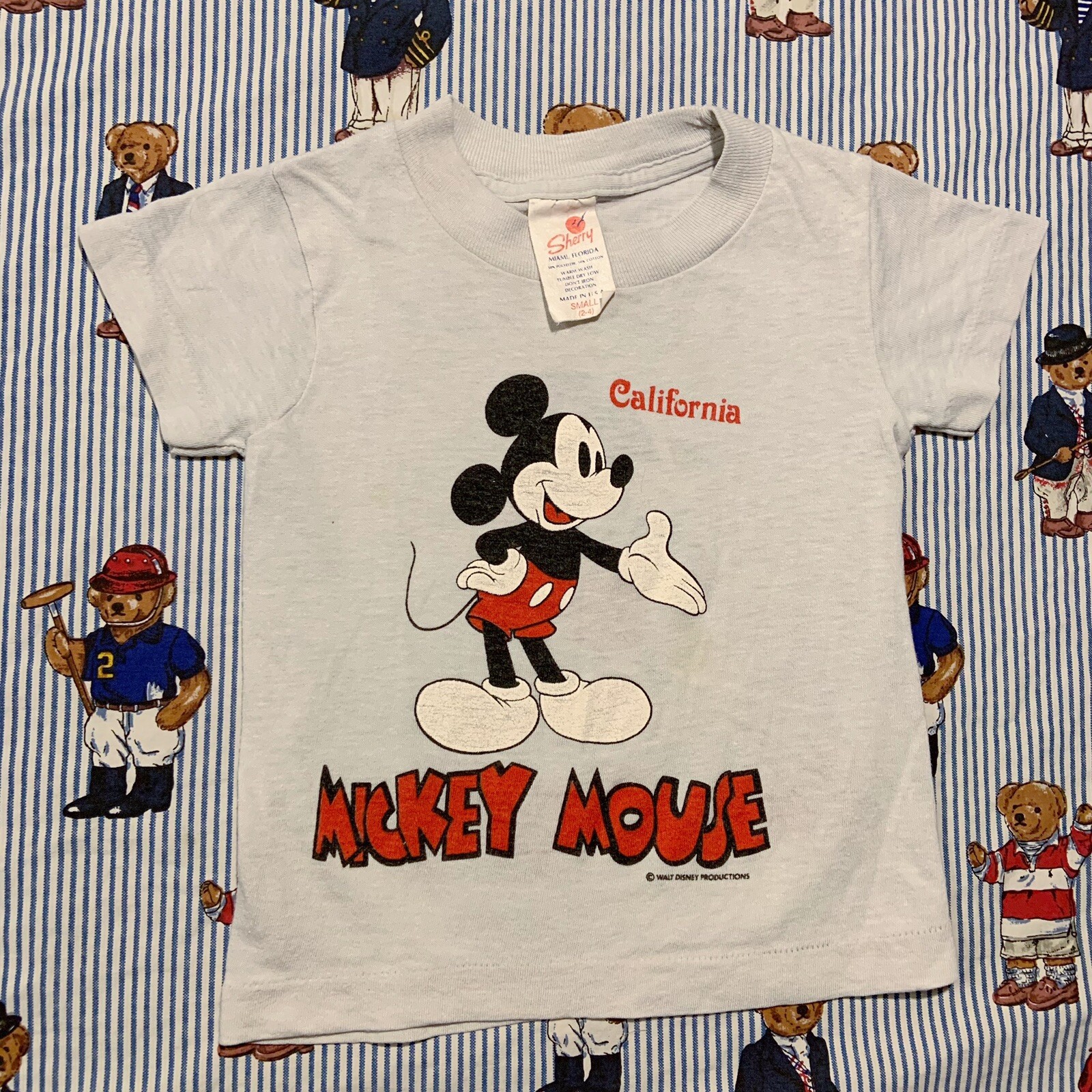 Vintage 1970s Disneyland Disney World Shirt Mickey Mouse Youth Kids