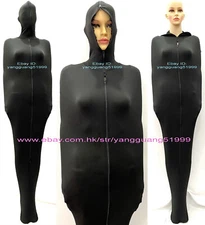 Unisex Black Spandex Mummy Costumes Sleeping Bag Sleepsacks Bodysuit Outfit F563