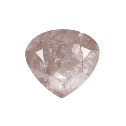 0,86 ct. diamante taglio pera naturale colore marrone rosa e diamante chiaro SI - Foto 1 di 7