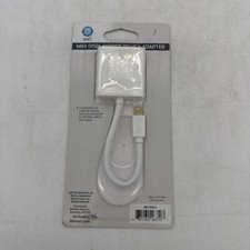 ONN White Mini Display Port to VGA Adapter for Projector or Laptop or Monitor