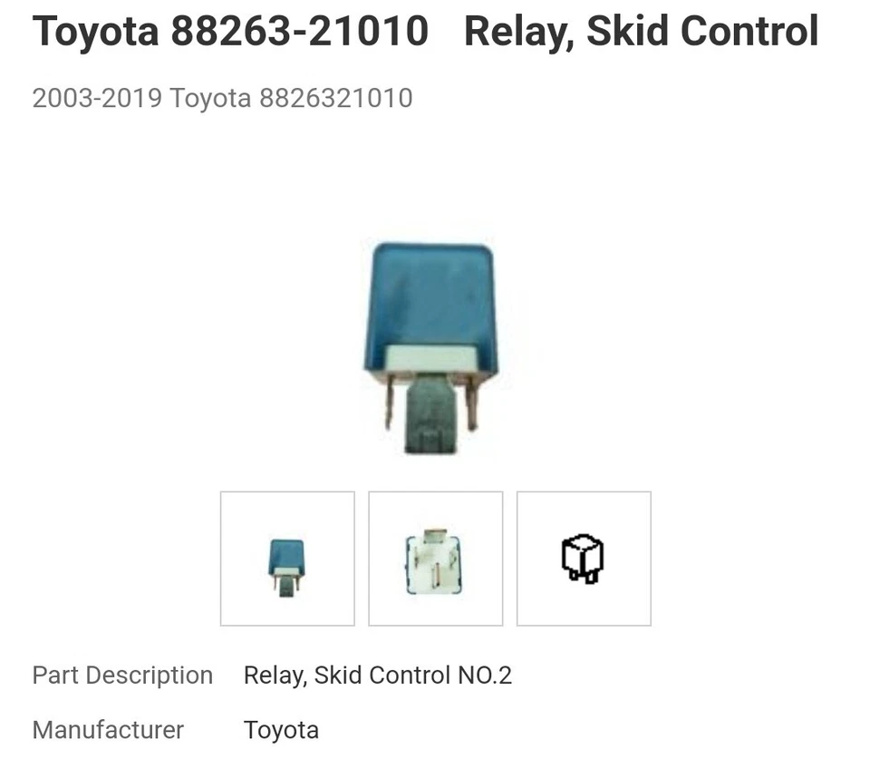 ⚡️Relé de control de deslizamiento ABS Denso TOYOTA Lexus Scion genuino DENSO 88263-21010 AZUL Foto 2 de 4