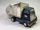 TONKA Vtg Toy Decor 1970s Garbage Trash Truck Metal USA Blue White 9.5” Kid Room