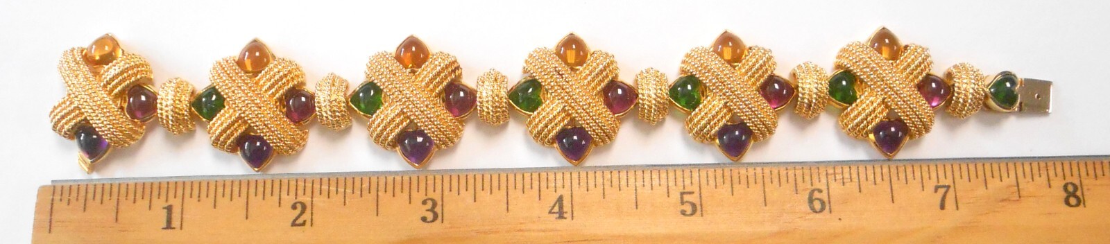 MultiColor Heart Gemstone Solid 18K Yellow Gold B… - image 3