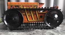 Vtg 1940  s Marx Windup Caterpillar Climbing Tractor With Key, Working