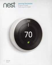 SEALED: Google Nest T3017US 3rd Gen Wi-Fi Smart Learning Thermostat: White Color