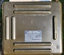 Military Aluminum Night Vision Goggles storage case AN/PVS-7A Olive Drab empty