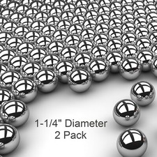 Two 1-1/4" G25 Precision 440 Stainless Steel Bearing Balls