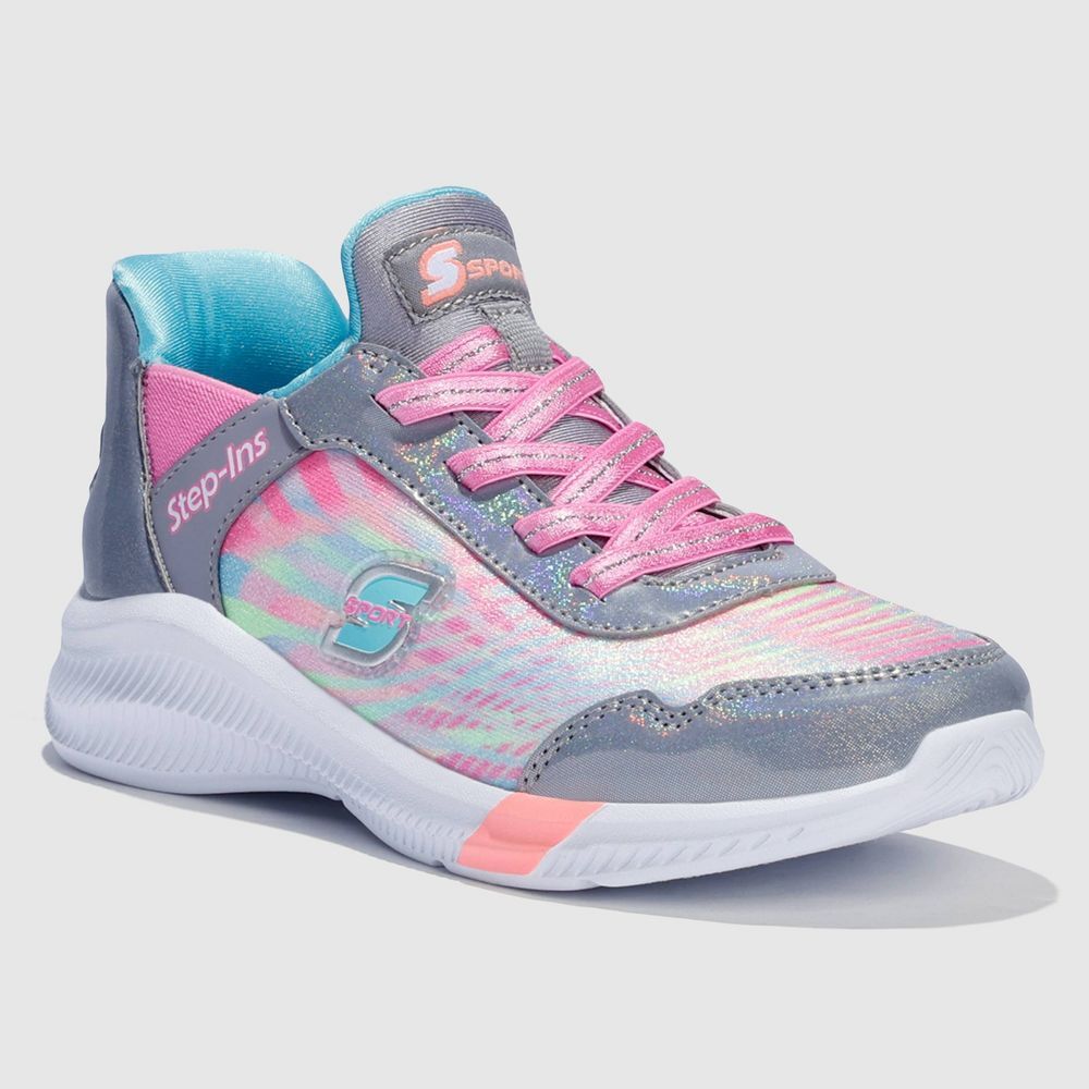 Детские кроссовки-слипоны S SPORT BY SKECHERS с эффектом памяти серыйрозовый 2 2690₽