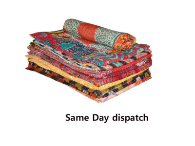 Kantha Quilt Indian Lot Of 20  Bedspread Gudri Vintage 100% Cotton handmade New 
