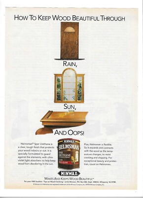 1993 Minwax Helmsman Spar Urethane & Penn State Industries Vintage Print Ads