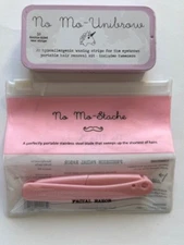No Mo-Unibrow 20 Hypoallergenic Waxing  Strips, Tweezers, Facial Razor Free Ship