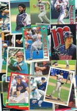 GIFTS FOR CHILDREN 100 Assorted Minnesota Twins Old Baseball Cards FREE POSTAGE