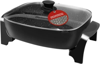 (10.5 qt.), nonstick electric skillet with glass vent lid,adjustable temperature