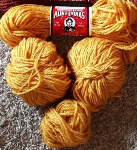 Tante Lydias Vintage schweres Teppichgarn, Herbstfarben, 4 Knäuel 8 Knäuel, 70 Yards/Knäuel - Bild 2 von 8