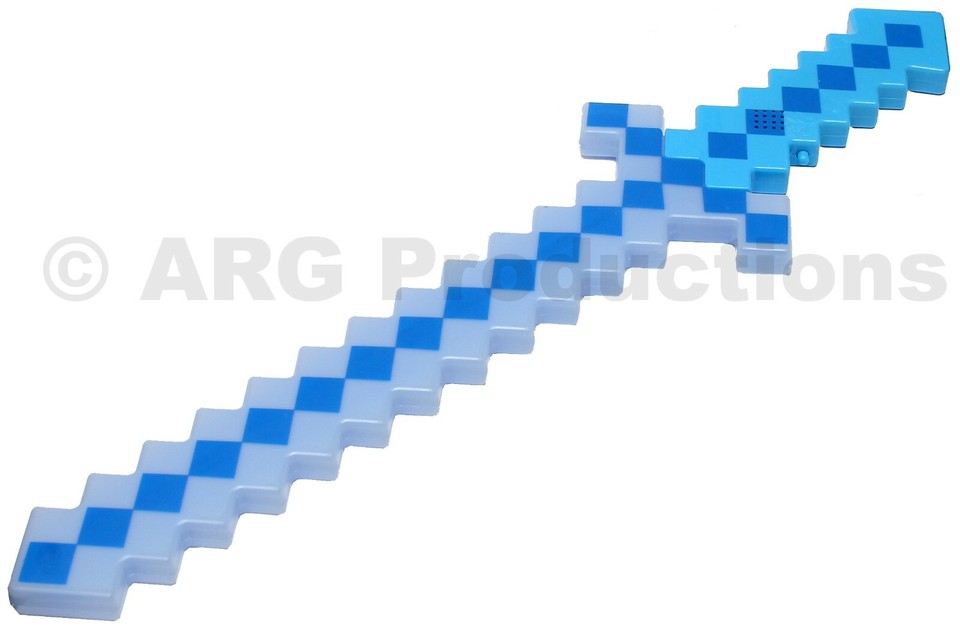 Set of 3 Light Up Diamond Pixel Sword Dagger Blade LED Flashing Lights & Sound - Walmart
