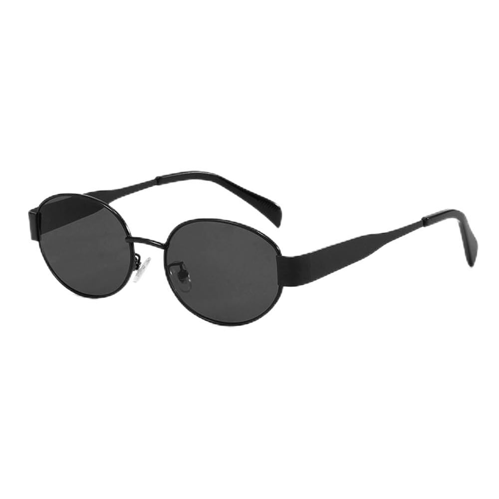 Trendy Retro Oval Sunglasses for Women Men Small Metal Sun Glasses Ladies Shades
