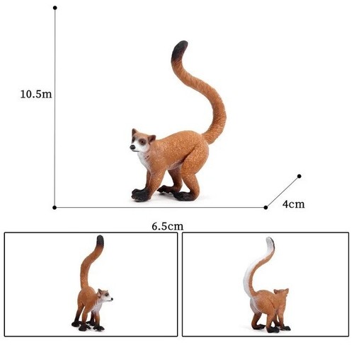 Lemur Animali Selvatici Giocattolo PVC Action Figure Bambini Giocattoli Festa Regali - Foto 3 di 5
