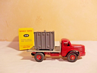 Berliet GLR camion porte container 34B Dinky Toys Atlas NEUF + Fiche +Certificat