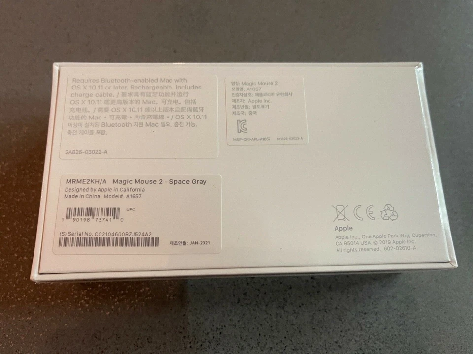 Apple Magic Mouse 2 Space Grey - Image 2 of 2