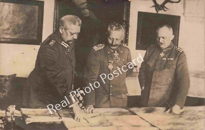 #ad #ad RPPC Scarce Kaiser Wilhelm with Hindenburg amp; Ludendorff 1917 WWI Postcard $29.00