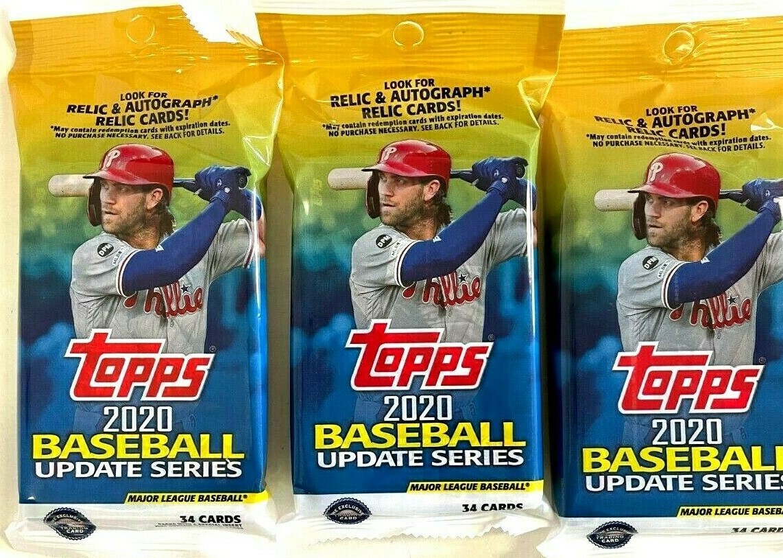 2020 TOPPS UPDATE  BASEBALL FAT PACKS ( 3 PACK LOT )