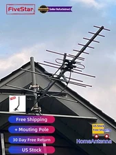 Superior Yagi Outdoor TV Antenna 200 Mile Digital HD Roof Attic Mount