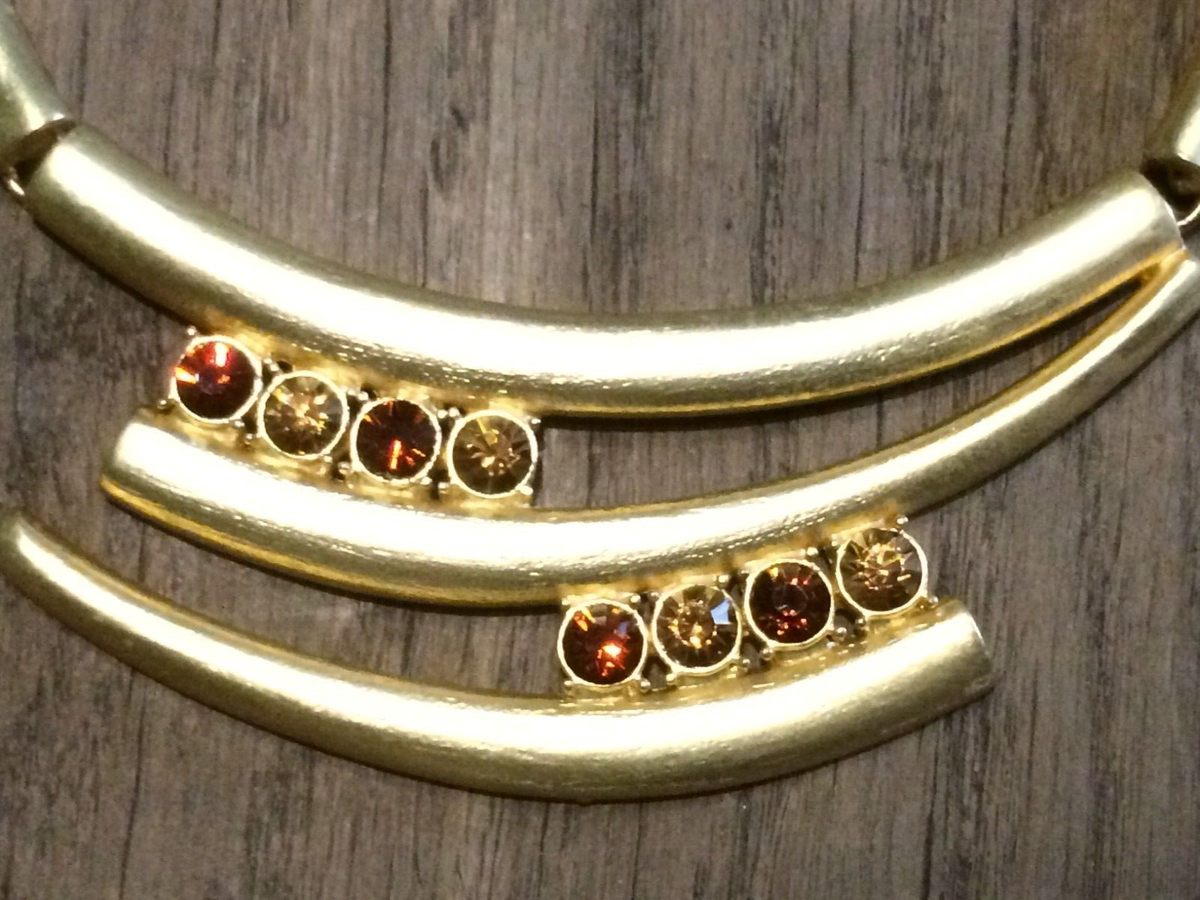 Collier Vintage Signé Dolce Vita En Métal Doré - Magnifique, Neuf Sans Emballage