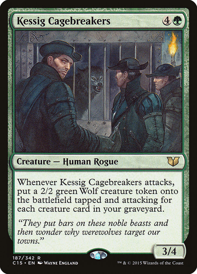 MTG Magic the Gathering Kessig Cagebreakers (187/392) Commander 2015 LP