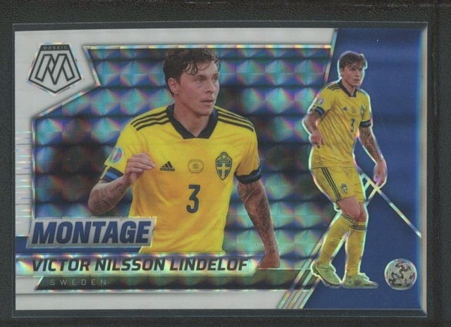 2021-22 Victor Nilsson Lindelof06/25panini mosaic fifa road to world cup montage