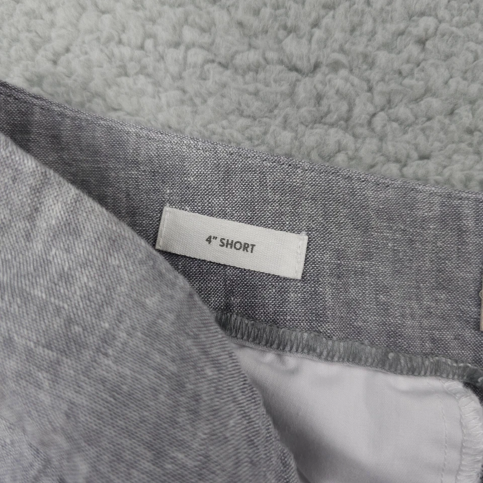 Pantalones Cortos Ann Taylor LOFT Para Mujer 2 Gris Volantes Dobladillo Chino Lino Mezcla Algodón Informal Foto 4 de 4
