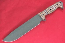 2017 Busse ASH2 .24" Emerald Green INFI Blade, Mag Desert Sandstorm G10 Handle