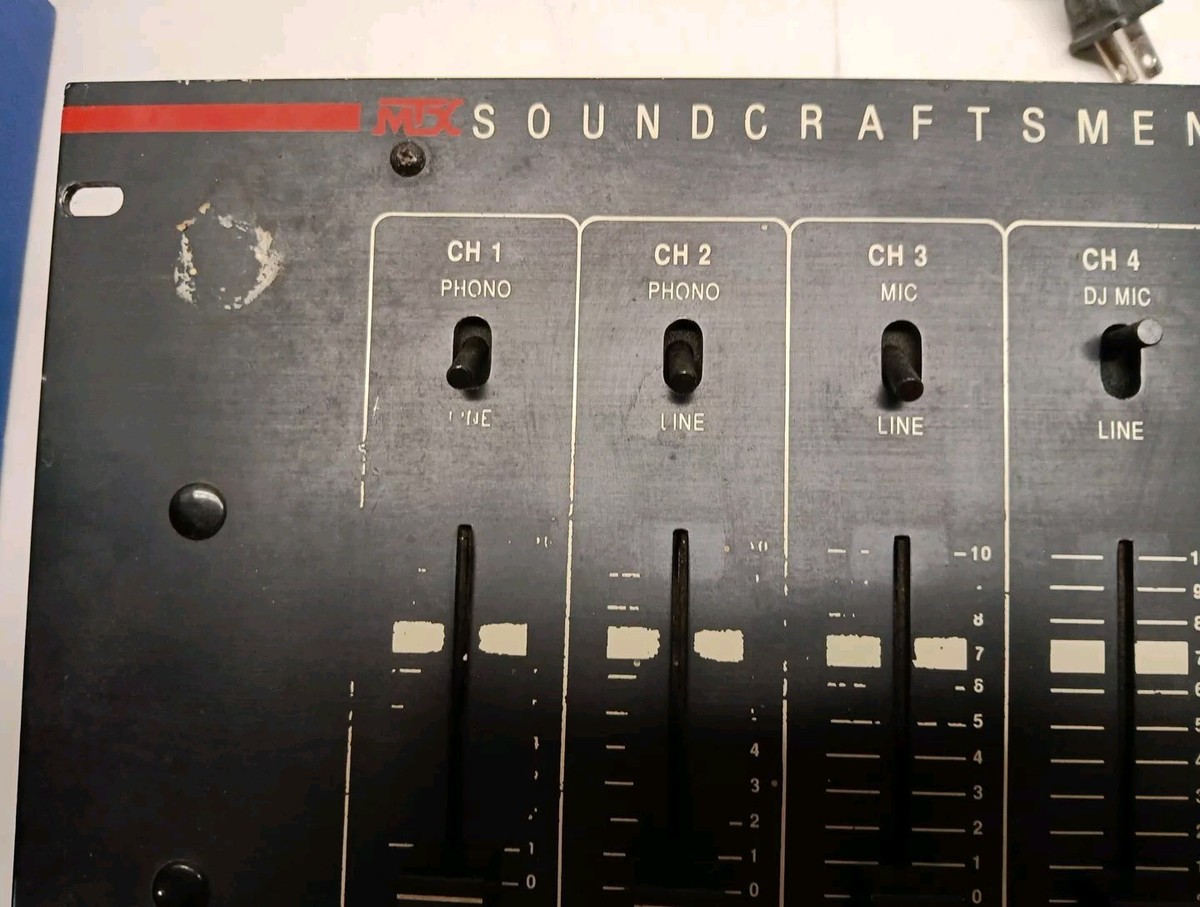 Mixer MTX Soundcraftsmen MX 250, 2 Phono, 4 Line, 2 Mic, & 2
