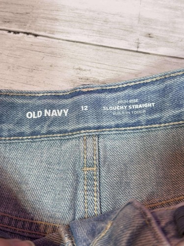 Old Navy High-Rise Slouchy Strait Built-In Tough Jean Shorts Size 12 - Picture 3 of 4