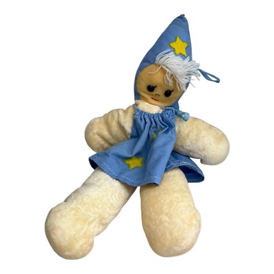 Mary Meyer Püppchen Puppe mit blauem Kleid gelbe Sterne Schmusetier Plüsch