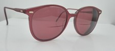 Vintage Sterling Optical 158394 Burgundy Round Horn-Rim Sunglasses FRAMES ONLY